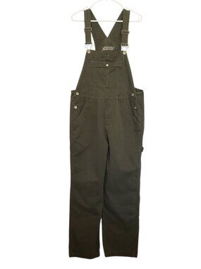 Vintage Stephen Hardy Squeeze Bib Overalls Womens LARGE  Army Olive Green Cargo